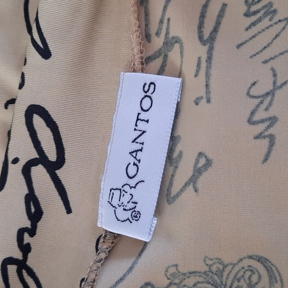 VINTAGE Y2K Knit Top size M/L French Script Sweetheart Neck - Picture 7 of 7